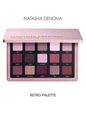 Natasha Denona Retro Eyeshadow 15 Pan Palette Pink Mauve Luxury NWT $72